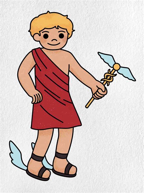 how to draw hermes